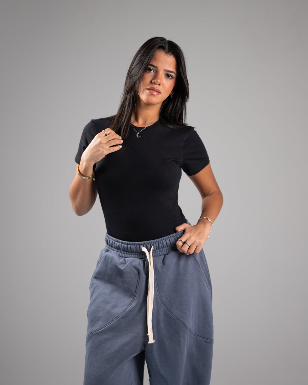 Black Short Sleeve basic Top