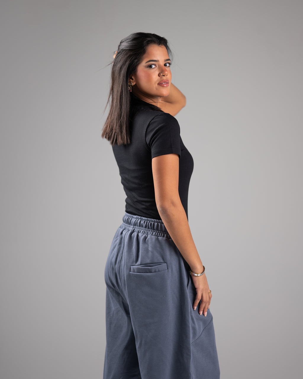 Black Short Sleeve basic Top