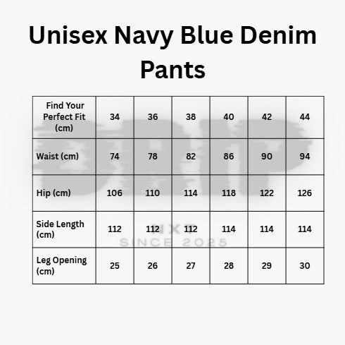 Navy Blue Denim Pants